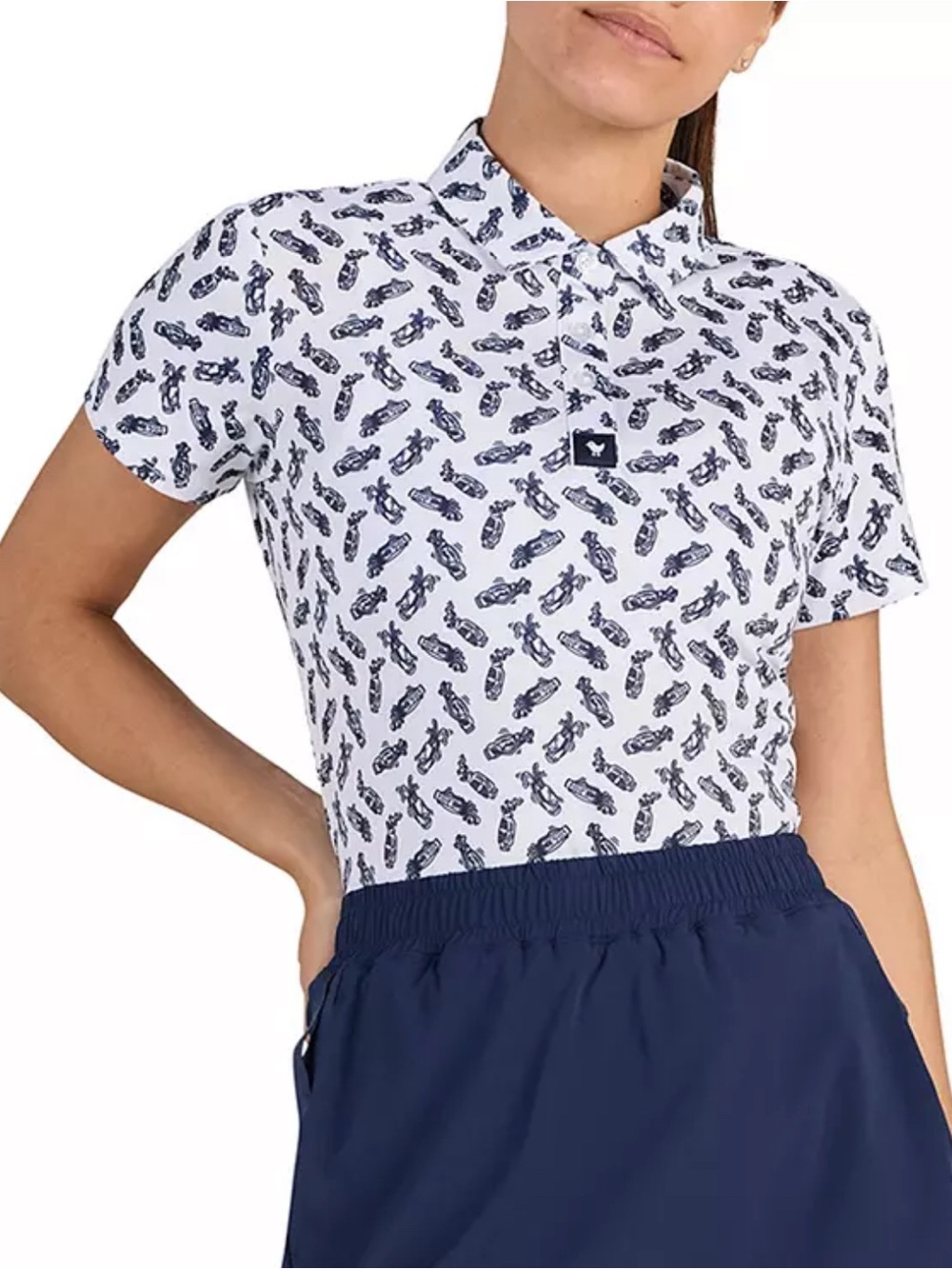 Bad Birdie Women's “Caddie by Day” Short Sleeve Performance Golf Polo